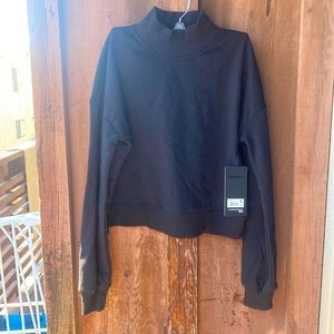 (Brand new with tag) 90 degree reflex Black mock neck crop pullover size small